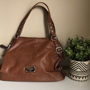 Brown Relic brand purse